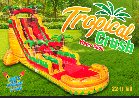 Tropical Crush Water Slide with pool