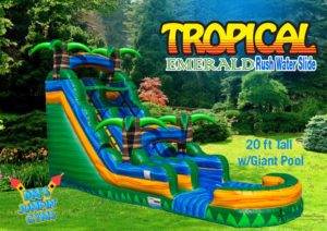 18ft Water Slide - Tropical Colors Green, Blue, Yellow