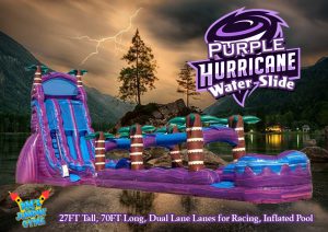 Dual Lane Purple Water Slide